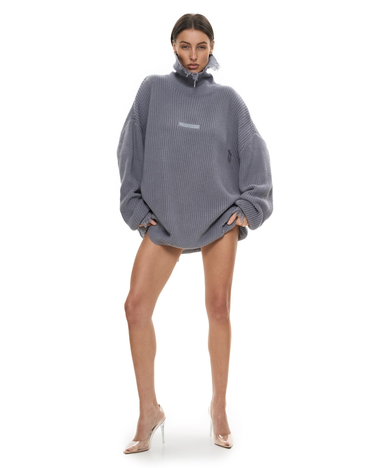 Свитер KNITTED с высоким воротом Graphite