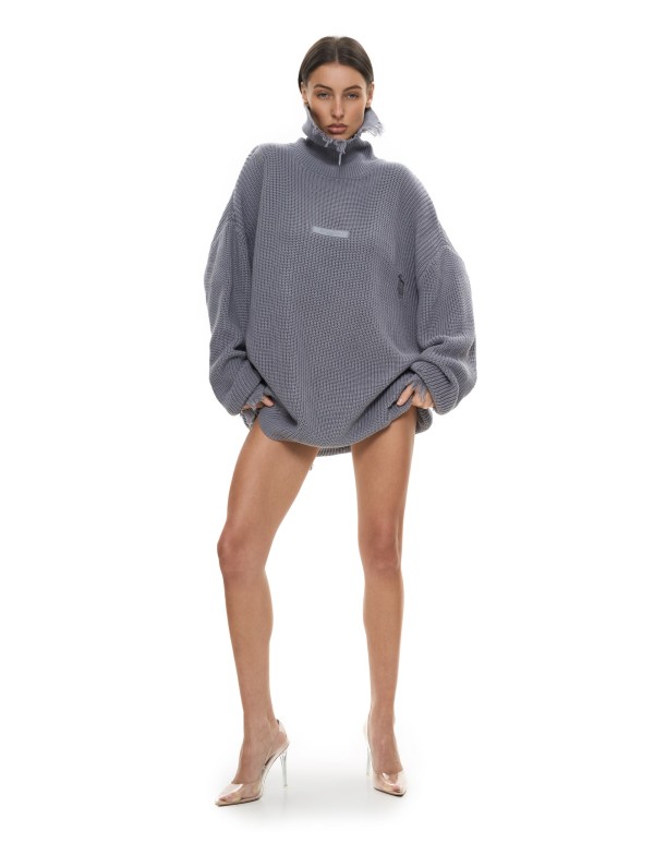 Свитер KNITTED с высоким воротом Graphite