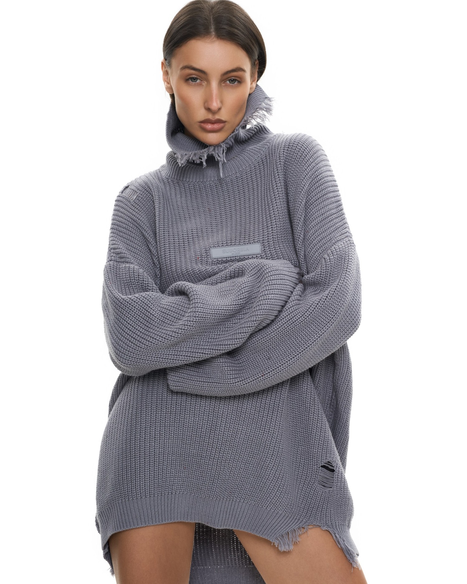 Свитер KNITTED с высоким воротом Graphite