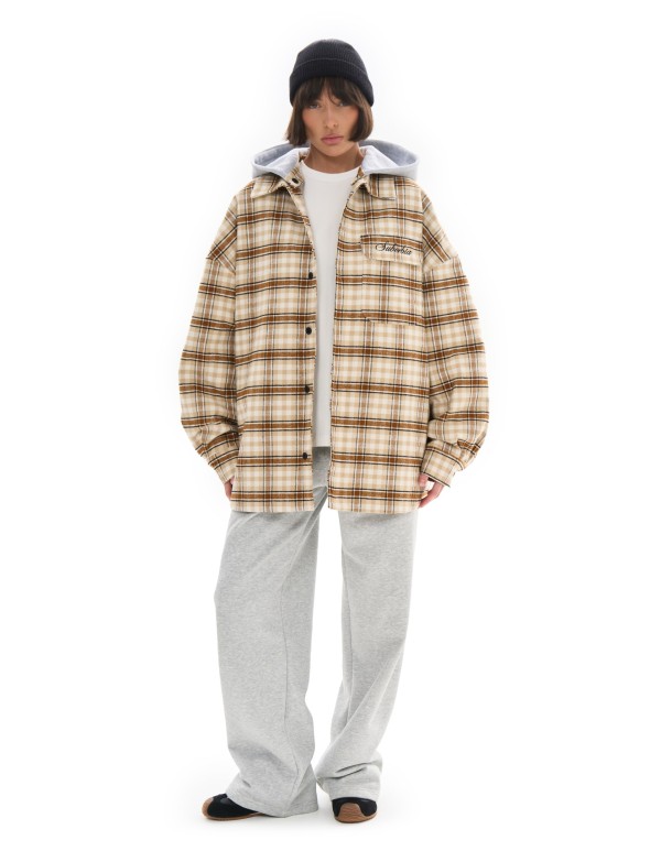 Куртка-рубашка со съемным капюшоном LOST SIGNAL Beige-black