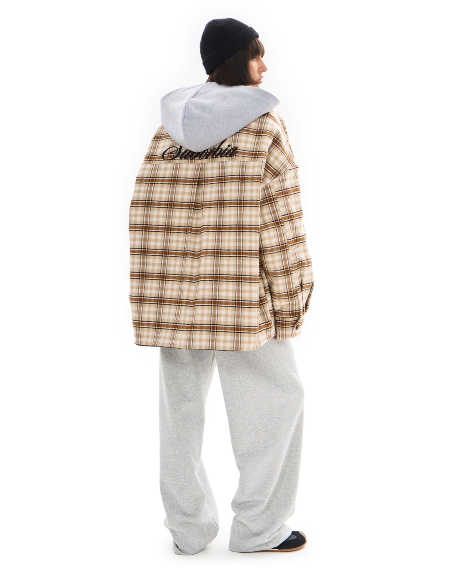 Куртка-рубашка со съемным капюшоном LOST SIGNAL Beige-black