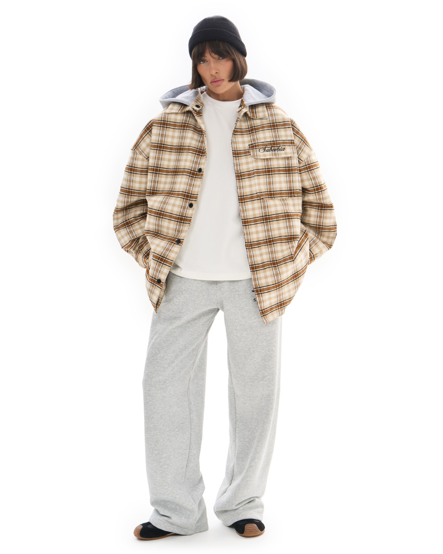 Куртка-рубашка со съемным капюшоном LOST SIGNAL Beige-black