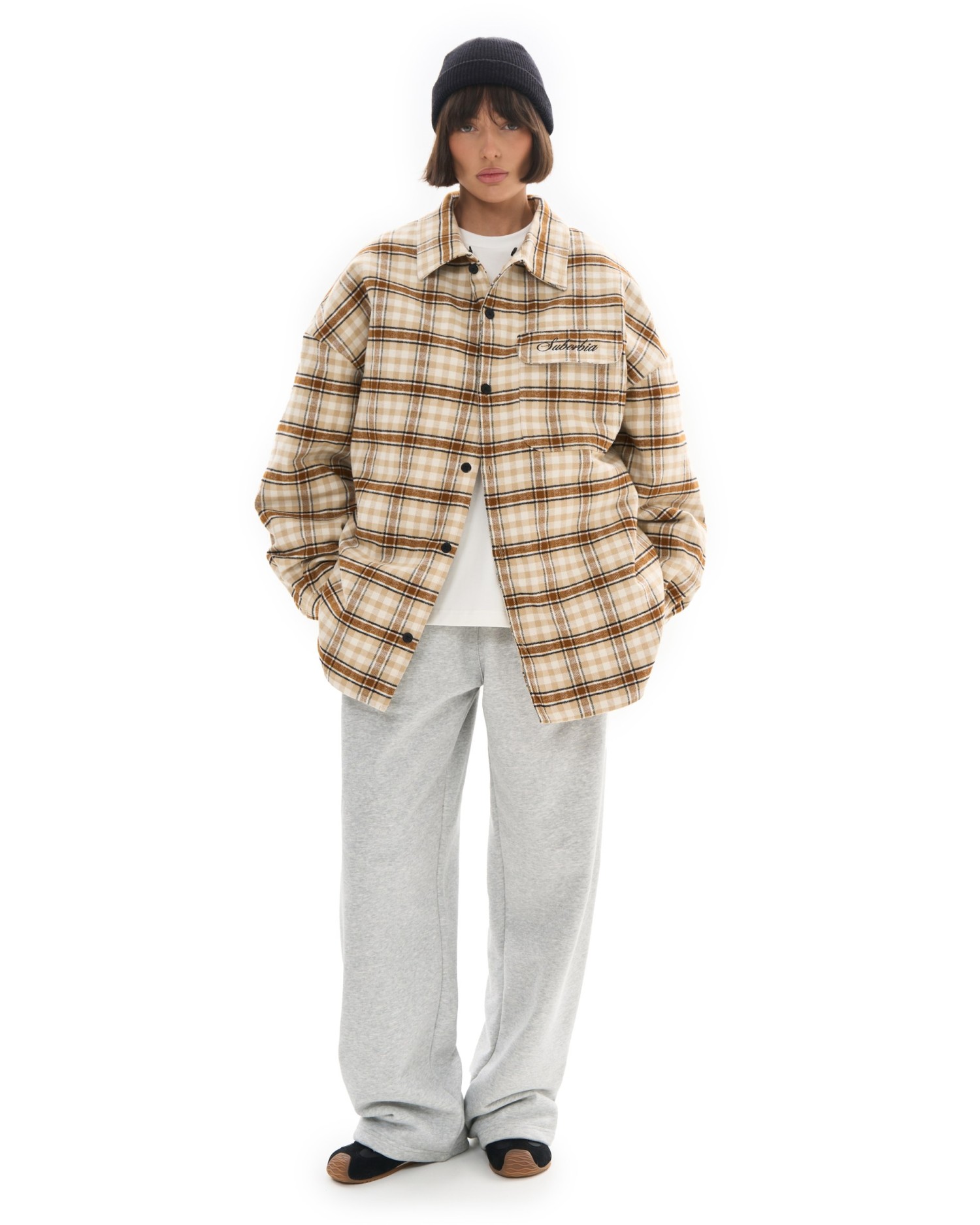 Куртка-рубашка со съемным капюшоном LOST SIGNAL Beige-black