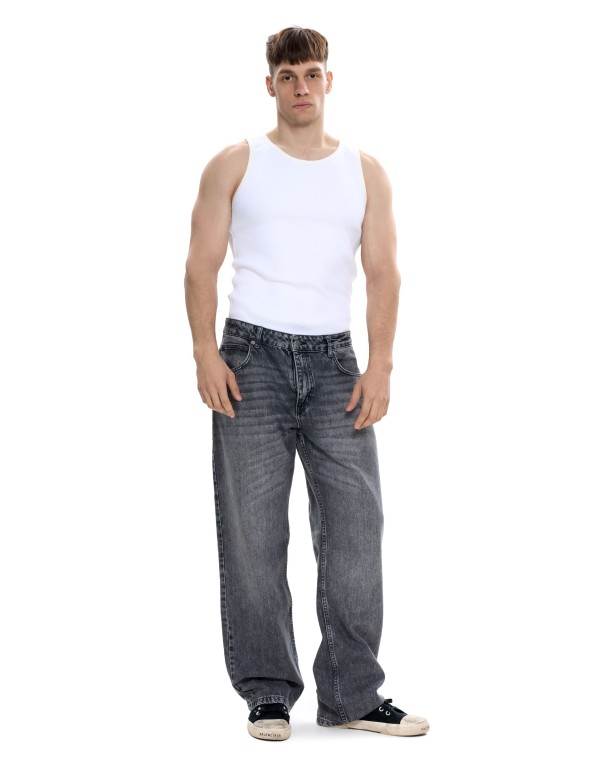 Джинсы STRAIGHT MEN Washed dark grey