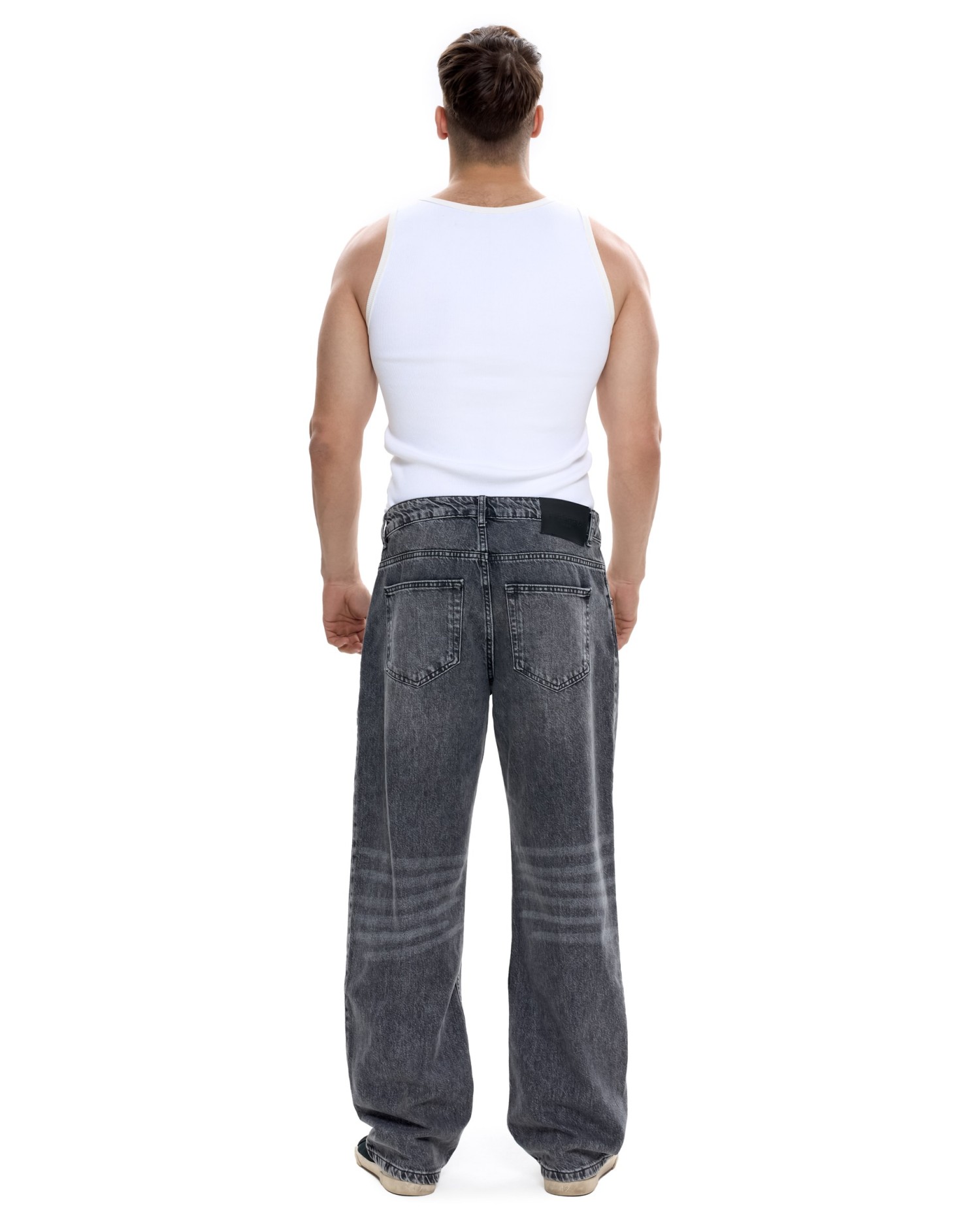 Джинсы STRAIGHT MEN Washed dark grey