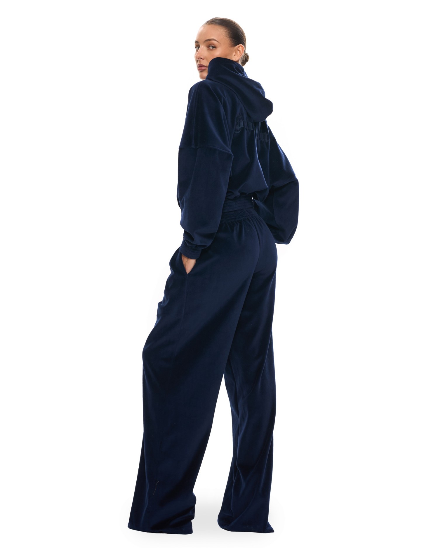 Велюр - костюм ROW с капюшоном (Night blue)