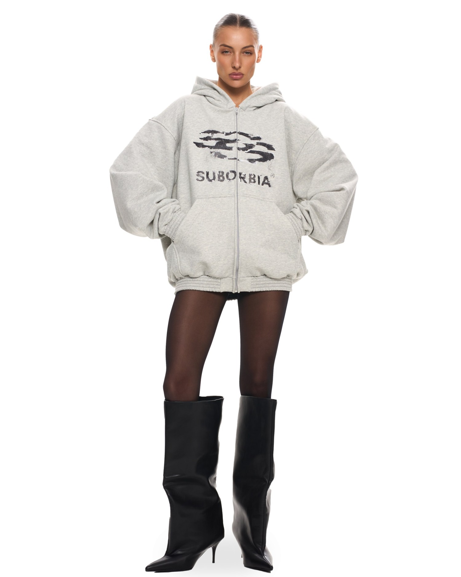Худи Zip JPG13 Light melange-Black
