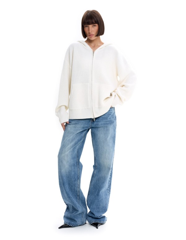 Вязаное худи с капюшоном