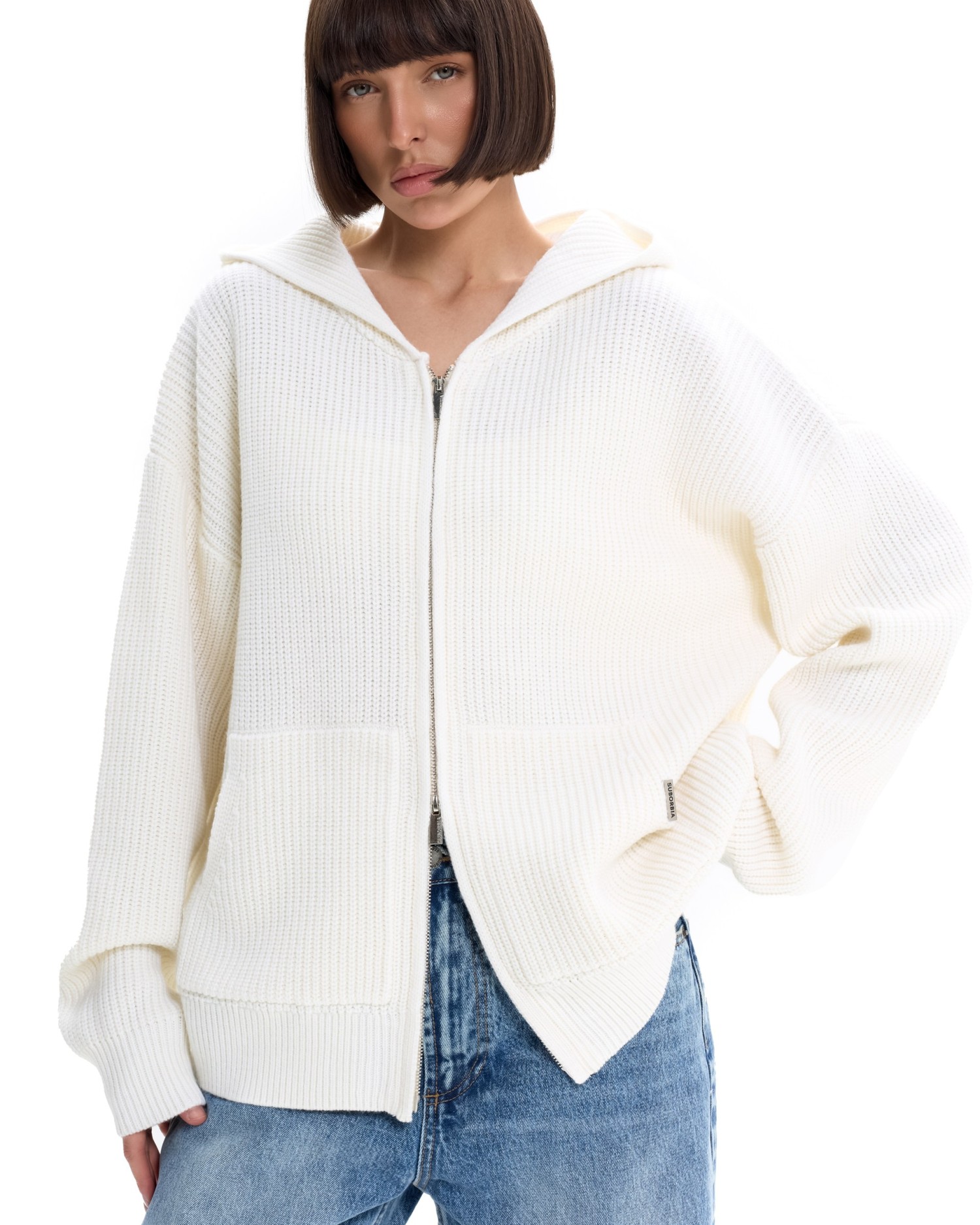 Вязаный худи с капюшоном