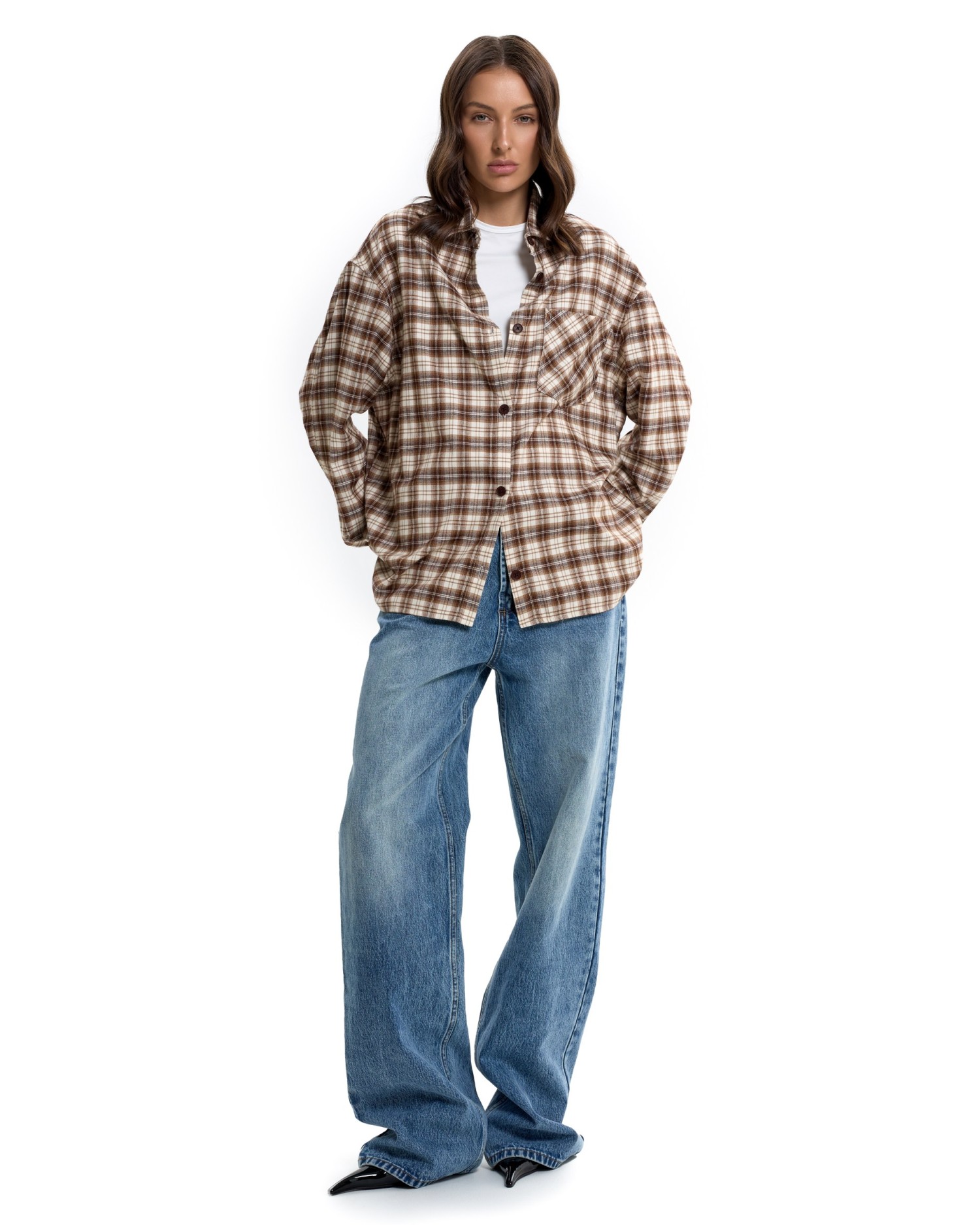 Рубашка GRID Beige