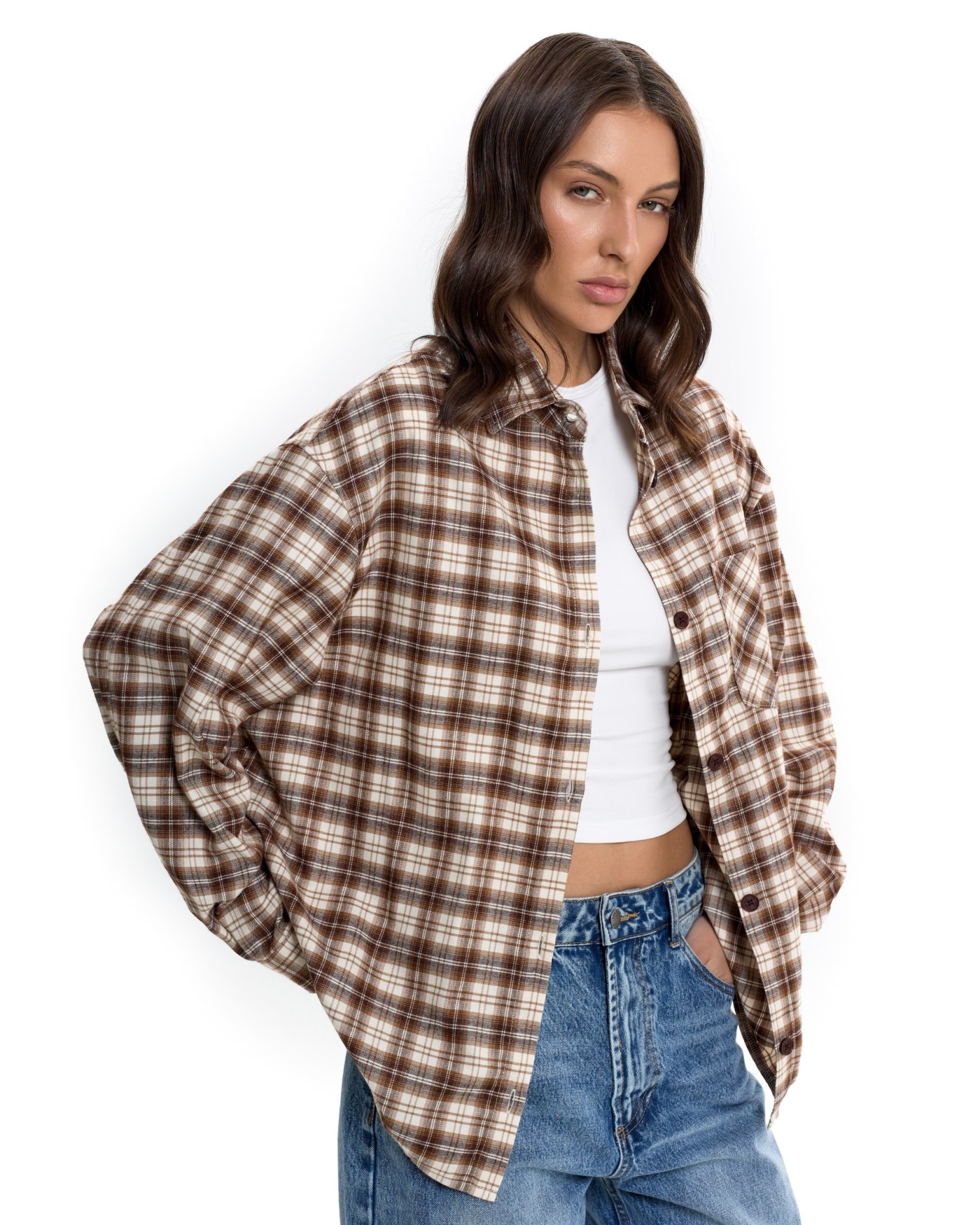 Рубашка GRID Beige