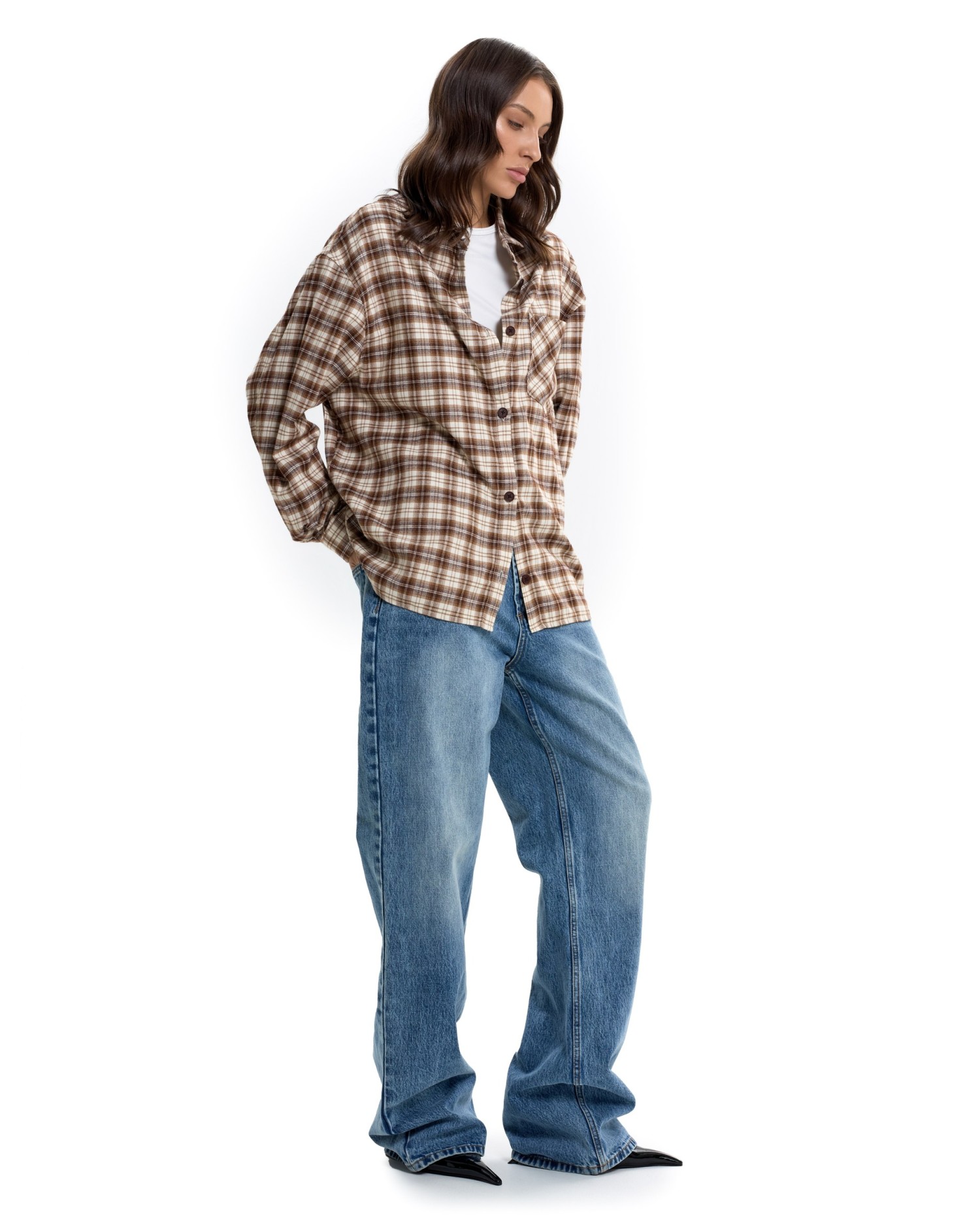 Рубашка GRID Beige