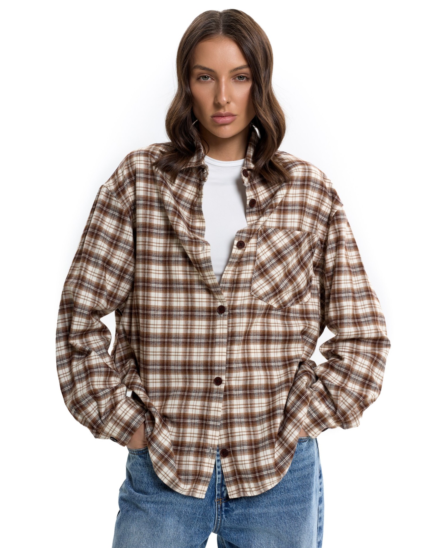 Рубашка GRID Beige